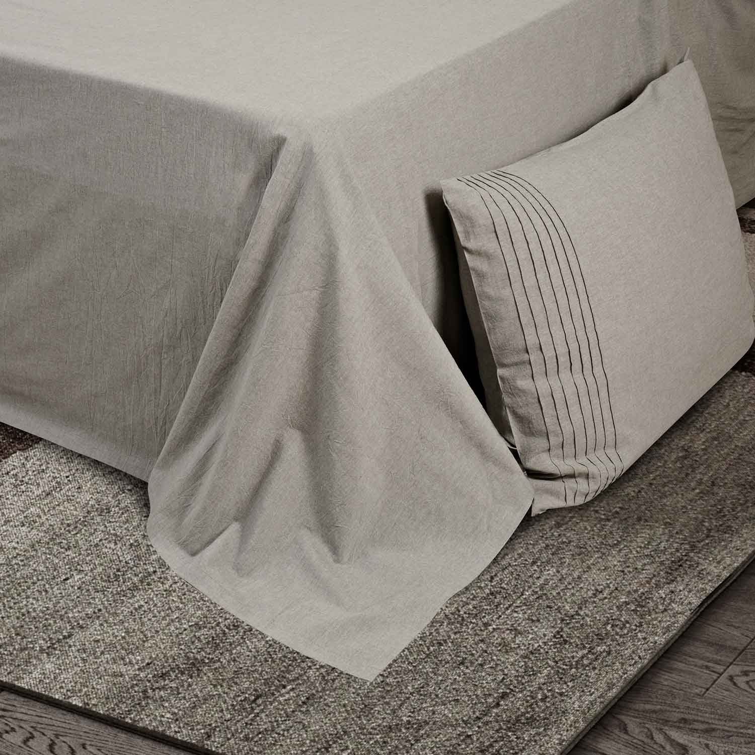 Простыня классическая  "Сканди" светло-серая