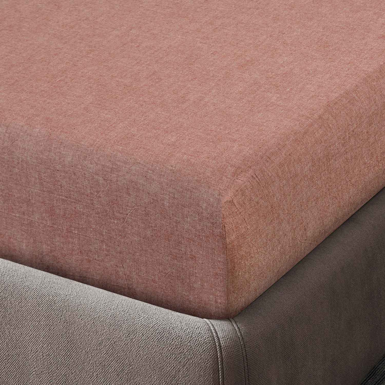 Простыня классическая  "Сканди"  терракотовая