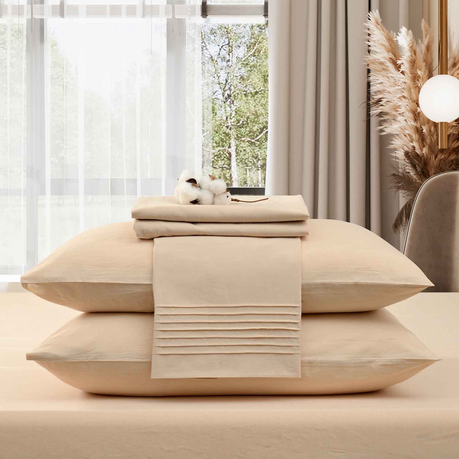 Набор наволочек "Сканди" светло-бежевый