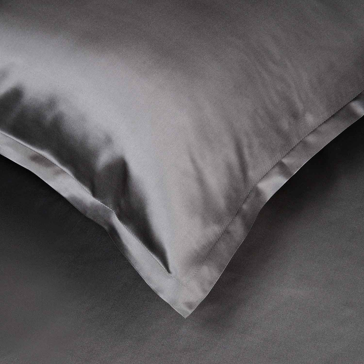 Шелковая наволочка графит