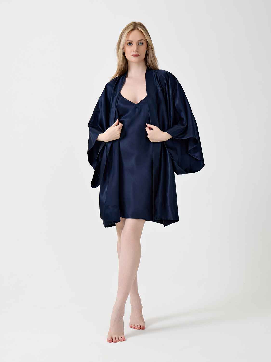 Халат кимоно "Assami mini" темно-синий