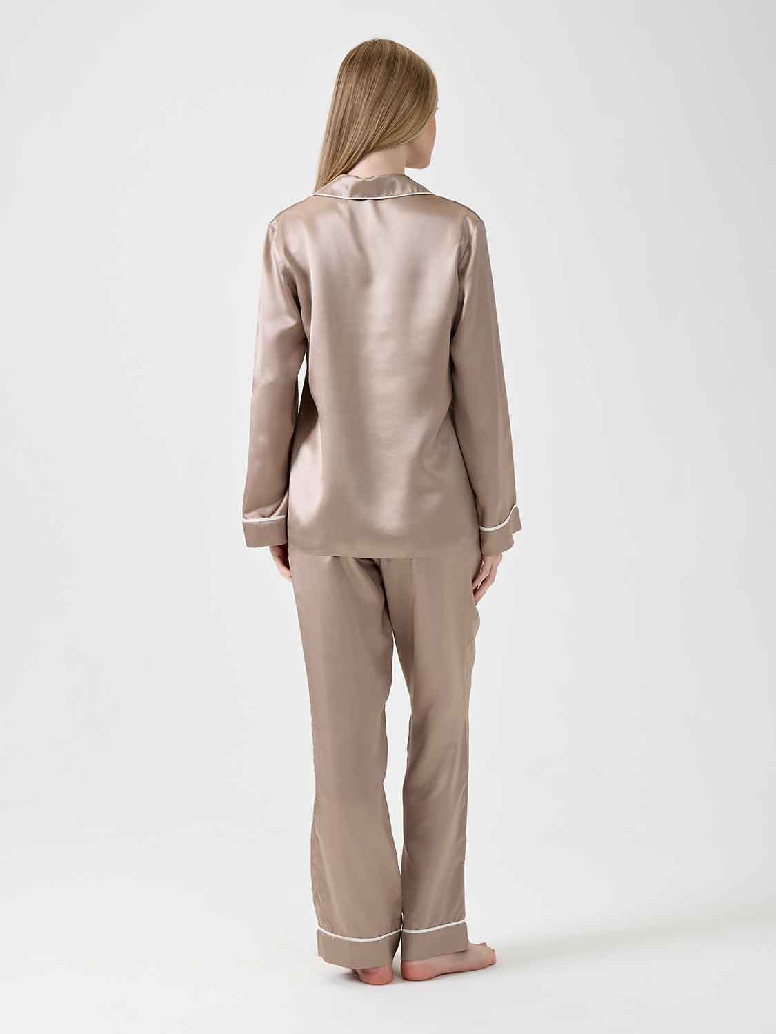 Брюки шелковые Cristy темно-бежевый