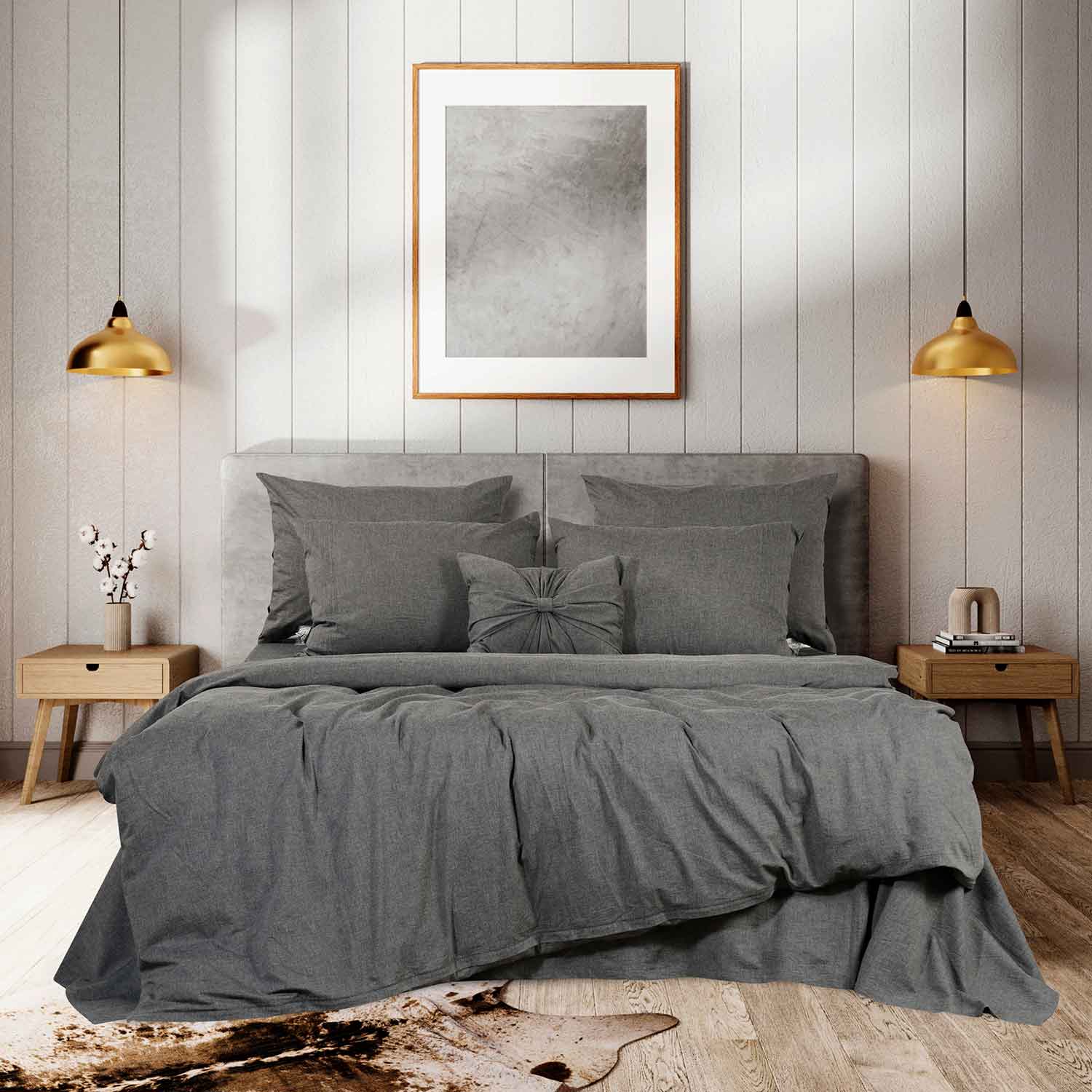 Постельное белье "Сканди" графит