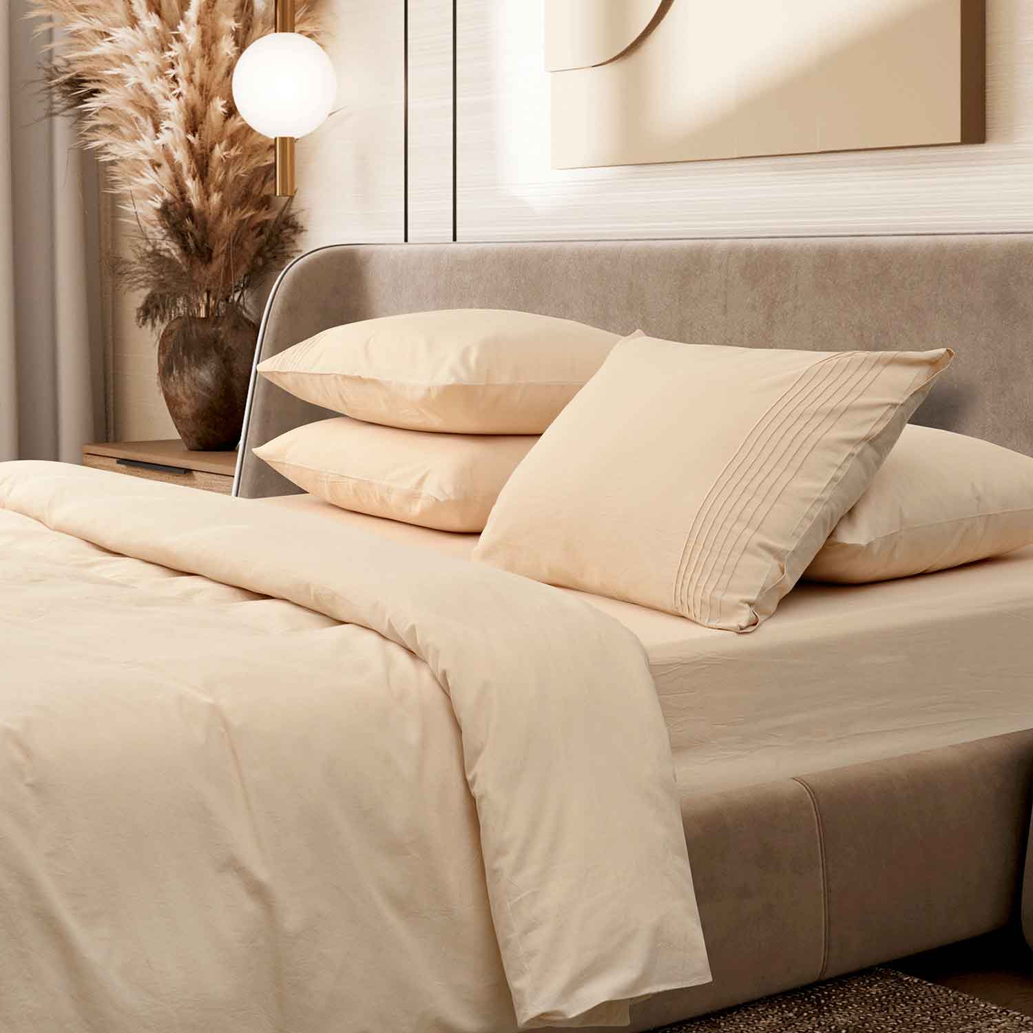 Постельное белье "Сканди" светло-бежевый