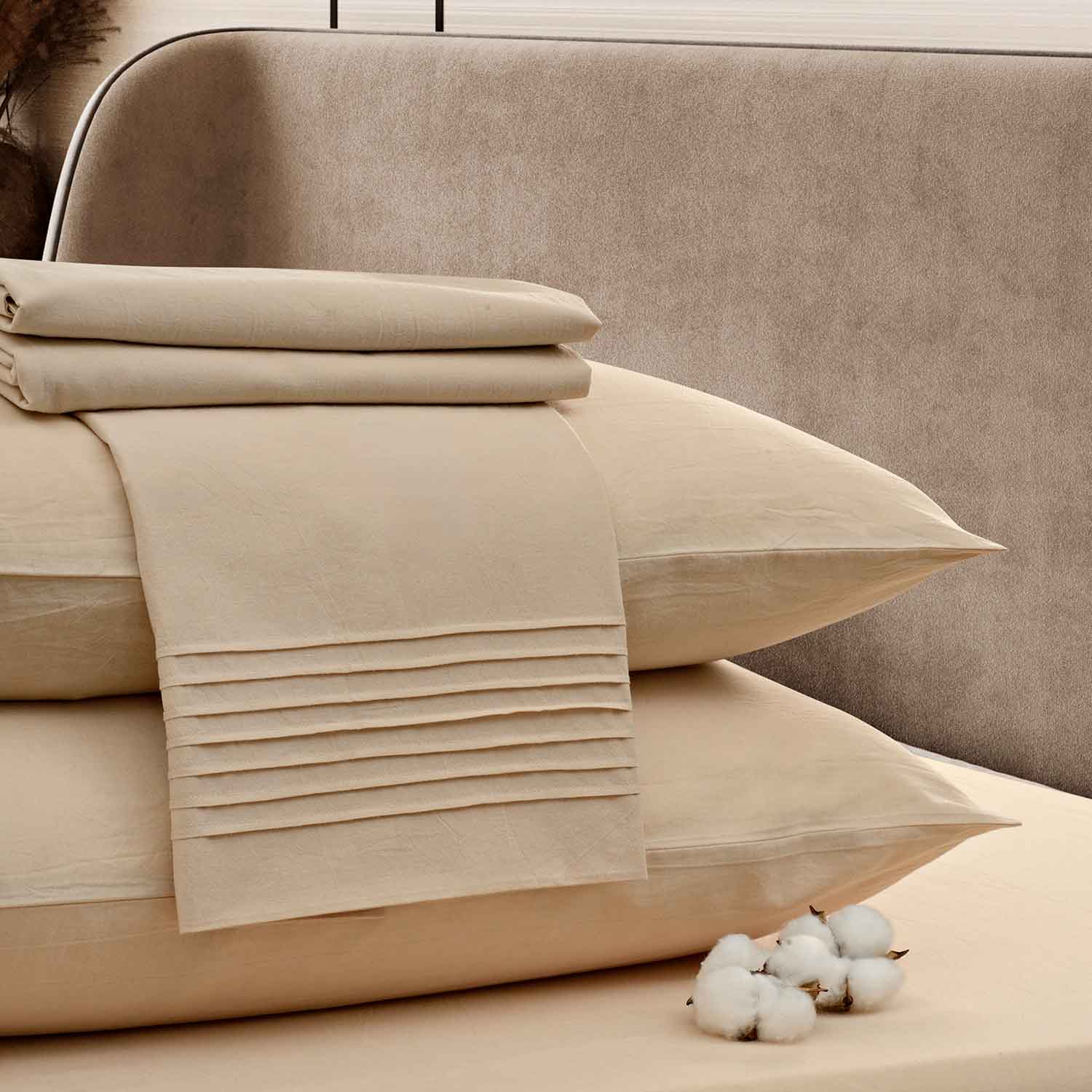 Постельное белье "Сканди" светло-бежевый