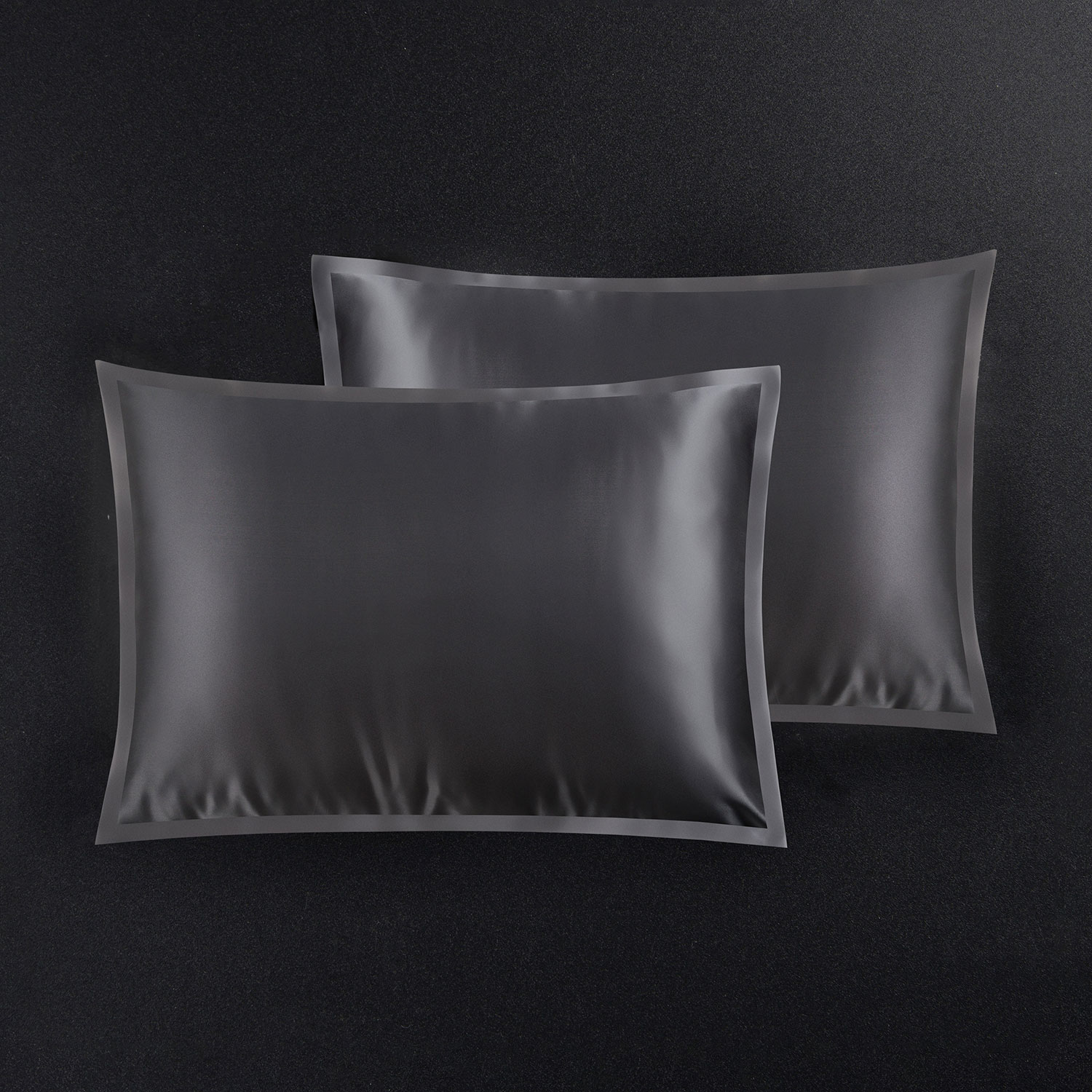 Шелковая наволочка "Shine" графит