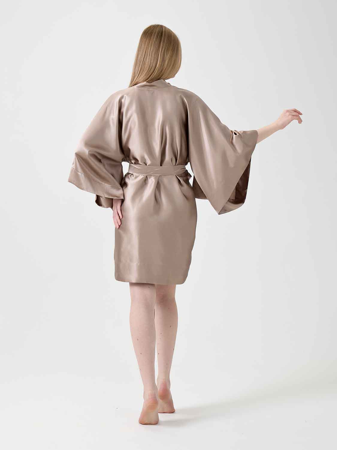 Халат кимоно "Assami mini" темно-бежевый
