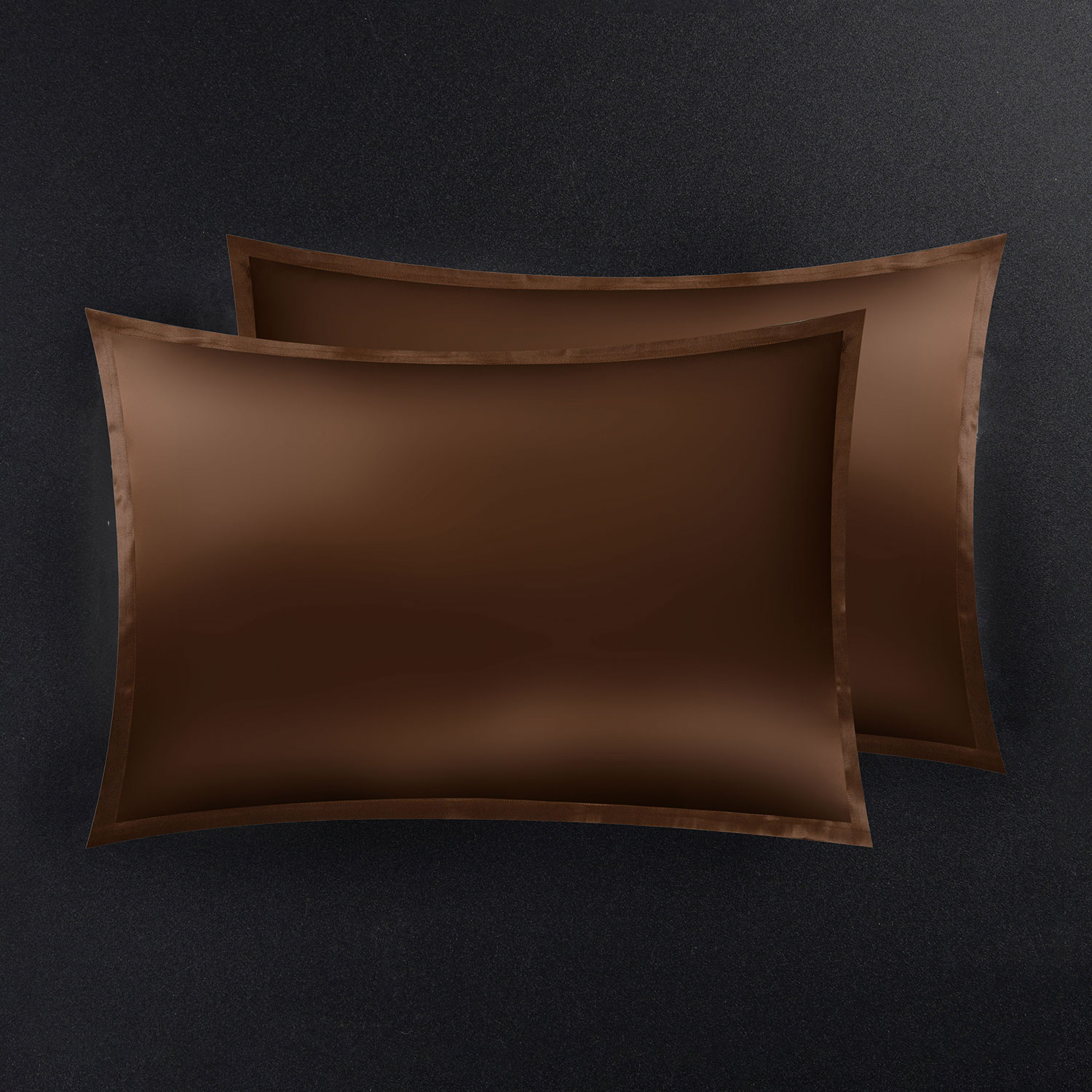 Шелковая наволочка "Shine" шоколад