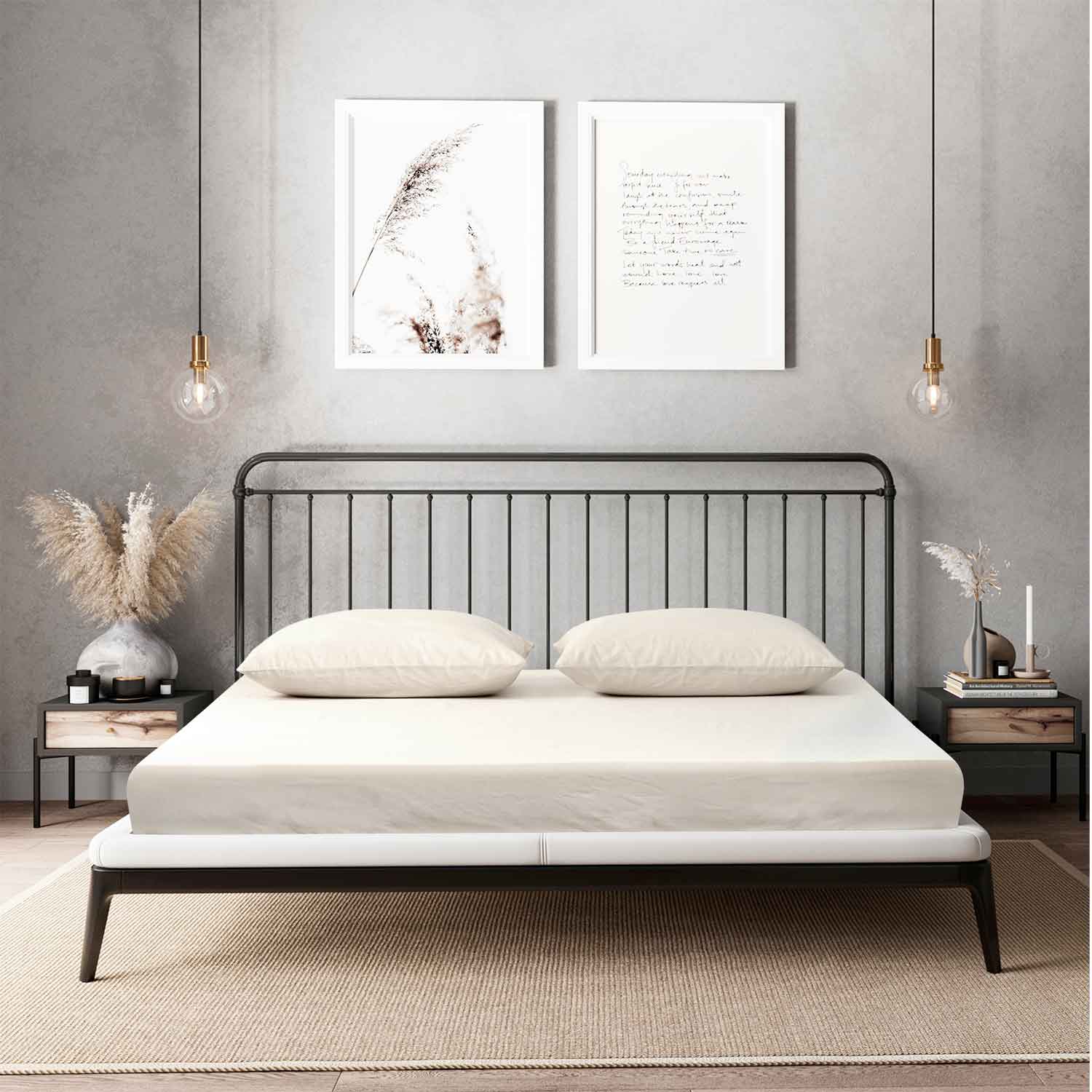 Простыня на резинке "Сканди" белая