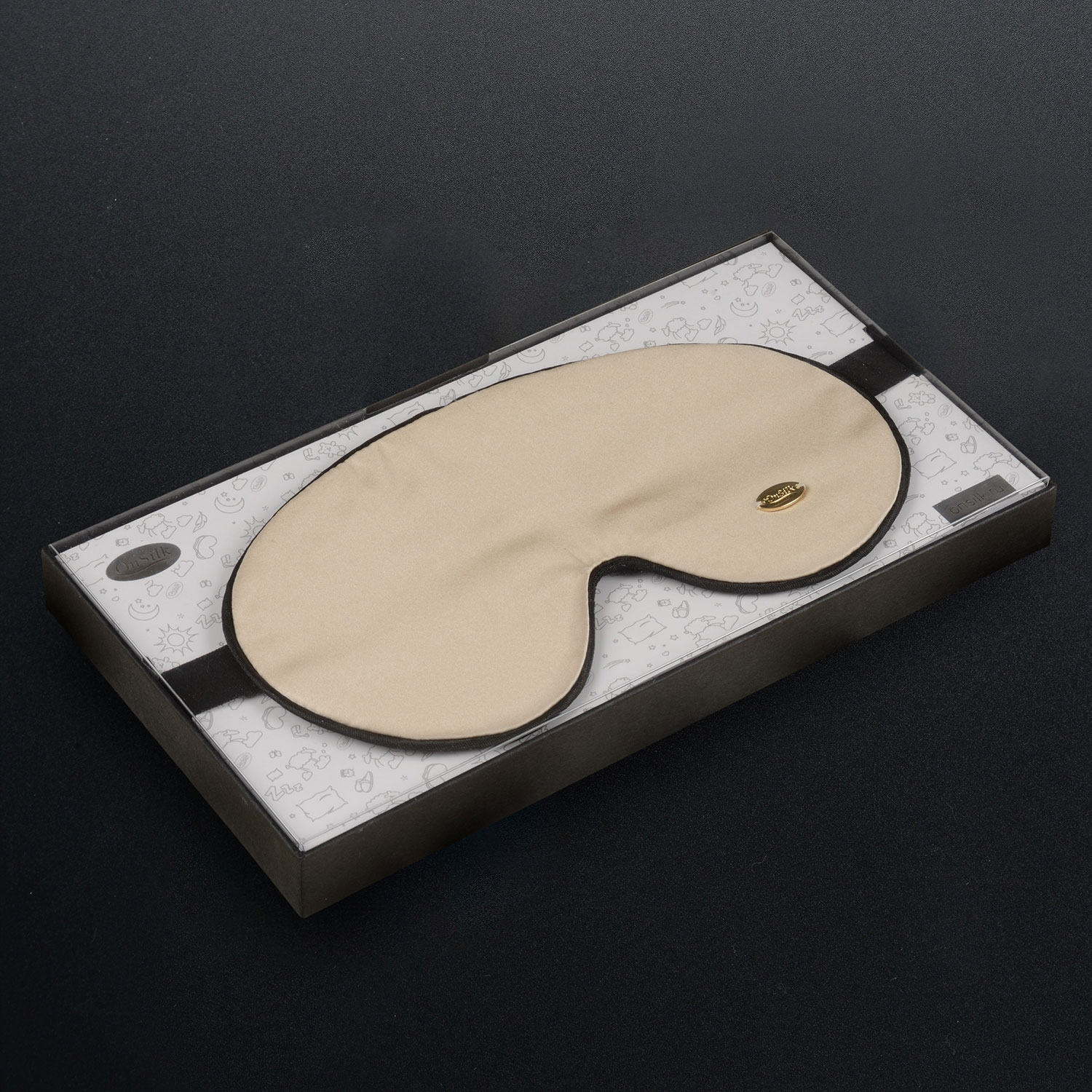 Дорожный набор с шелковой маской для сна "Relax" карамель