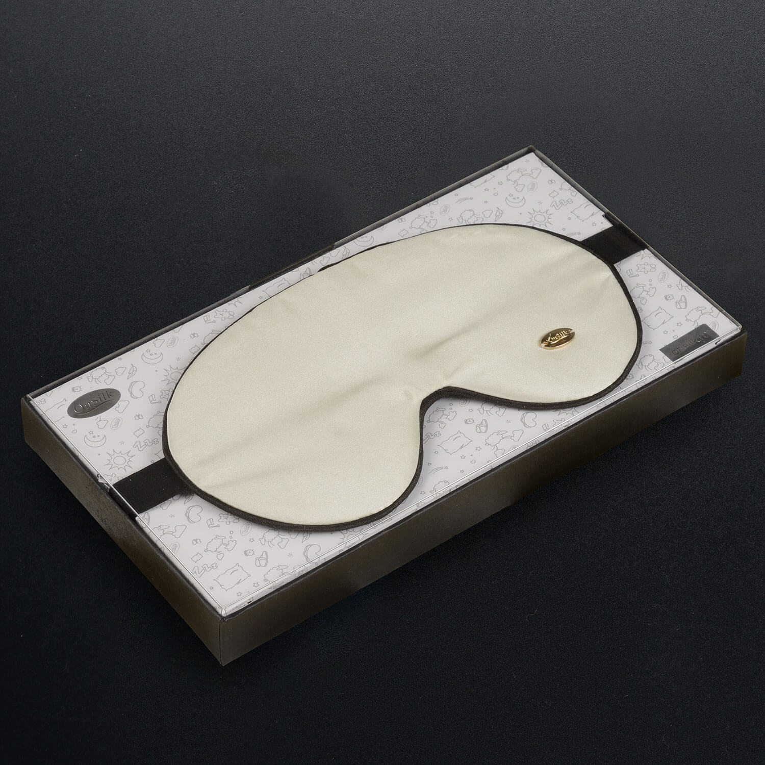 Дорожный набор с шелковой маской для сна "Relax" слоновая кость