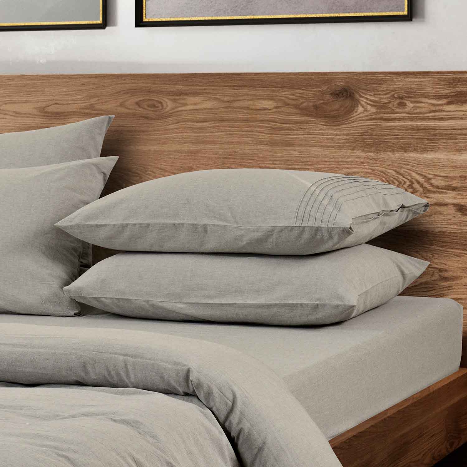 Набор наволочек "Сканди" светло-серый