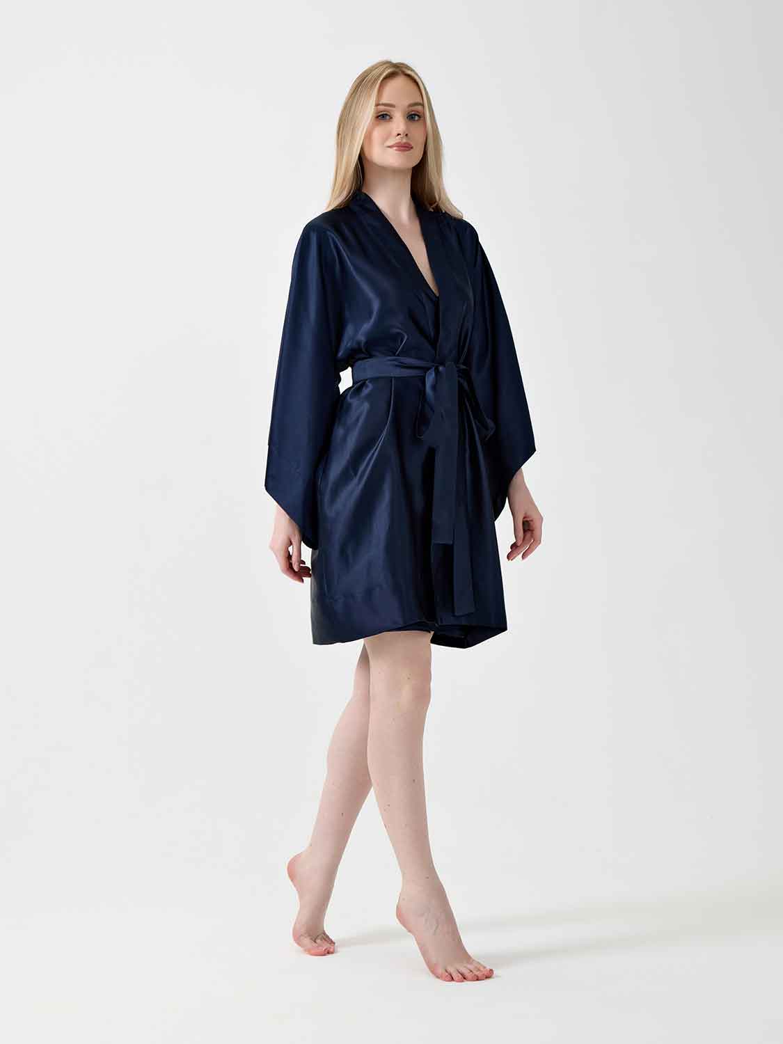 Халат кимоно "Assami mini" темно-синий