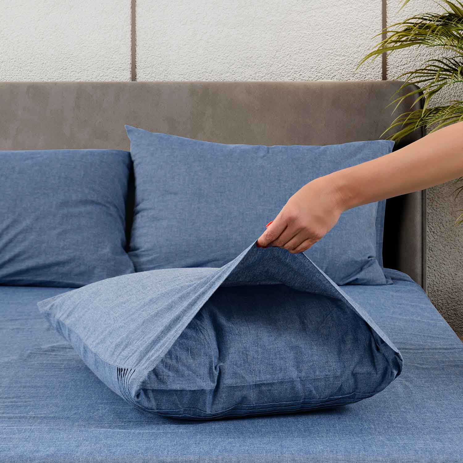 Набор наволочек "Сканди" джинс