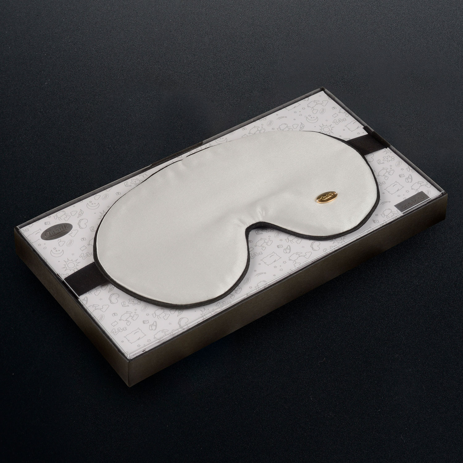 Дорожный набор с шелковой маской для сна "Relax" белая