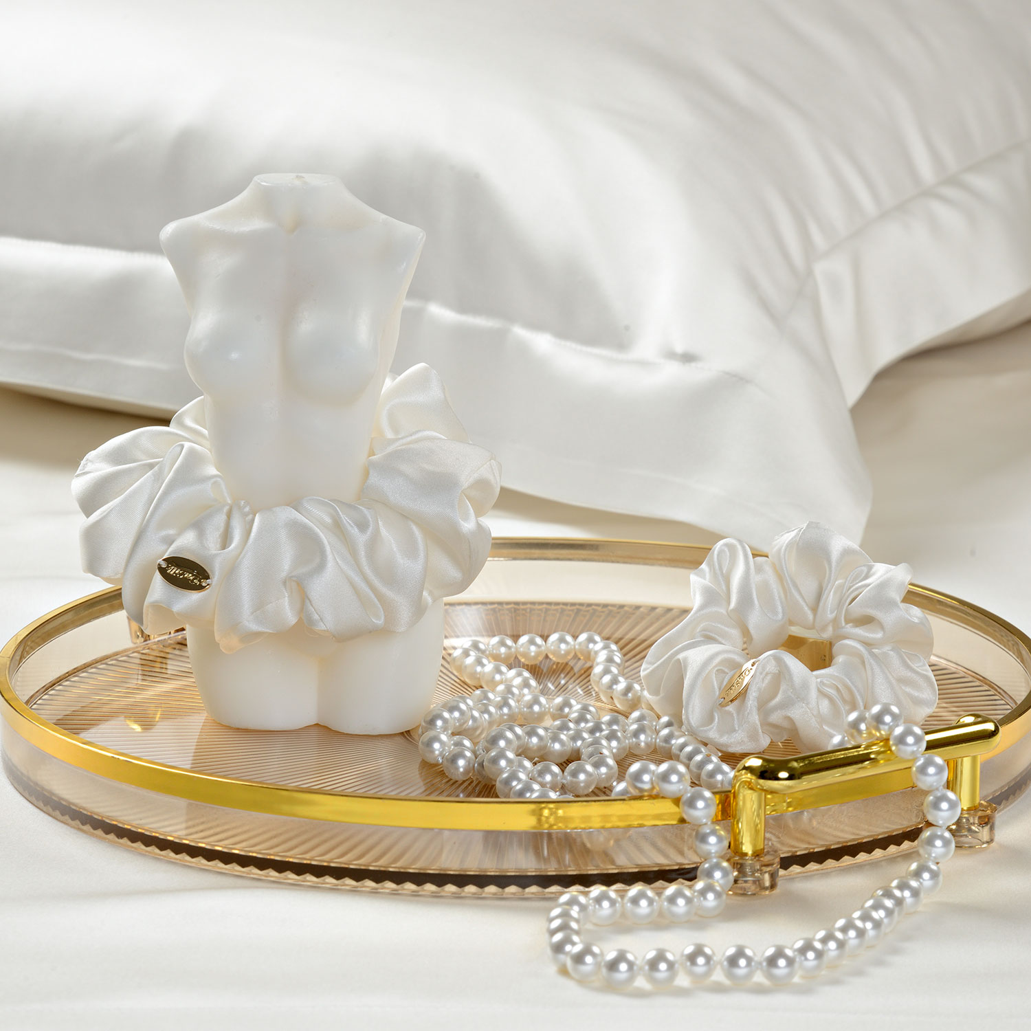 Набор из 2-х резинок для волос белый