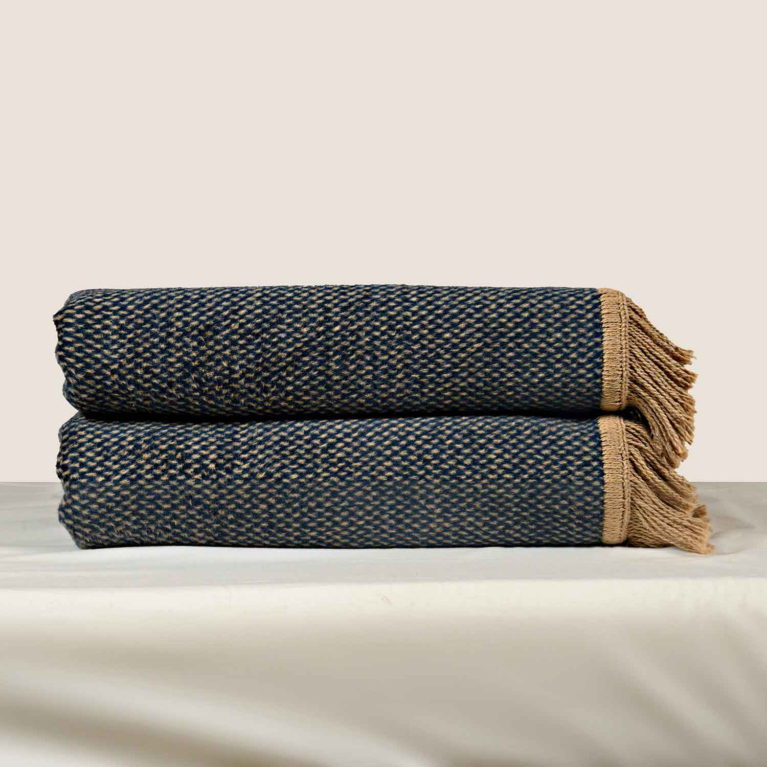 Плед CLAUDI Unami/Indigo gold