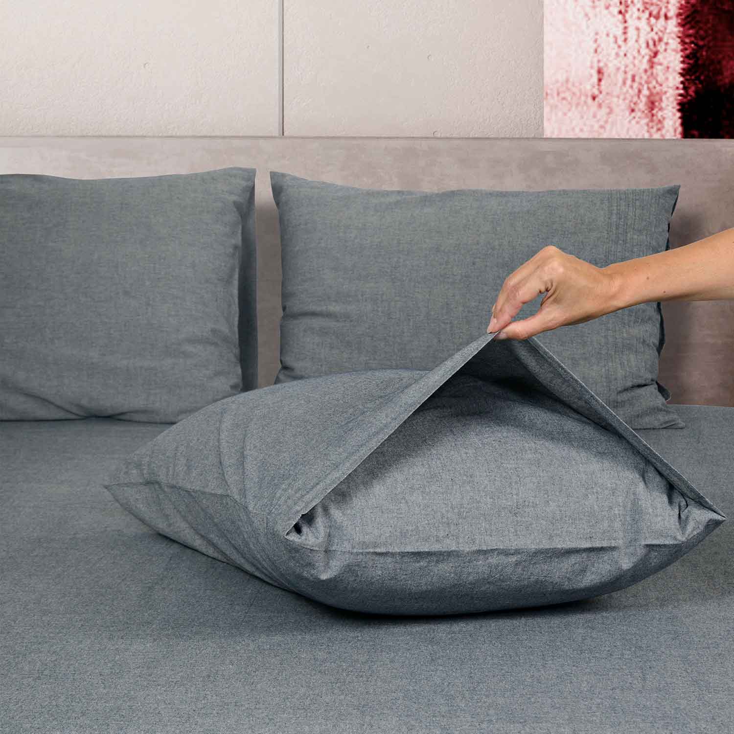 Набор наволочек "Сканди" серый