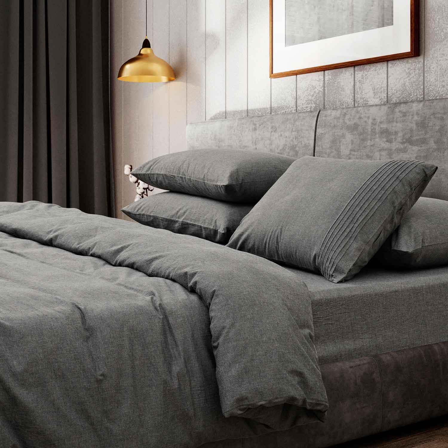 Постельное белье "Сканди" графит