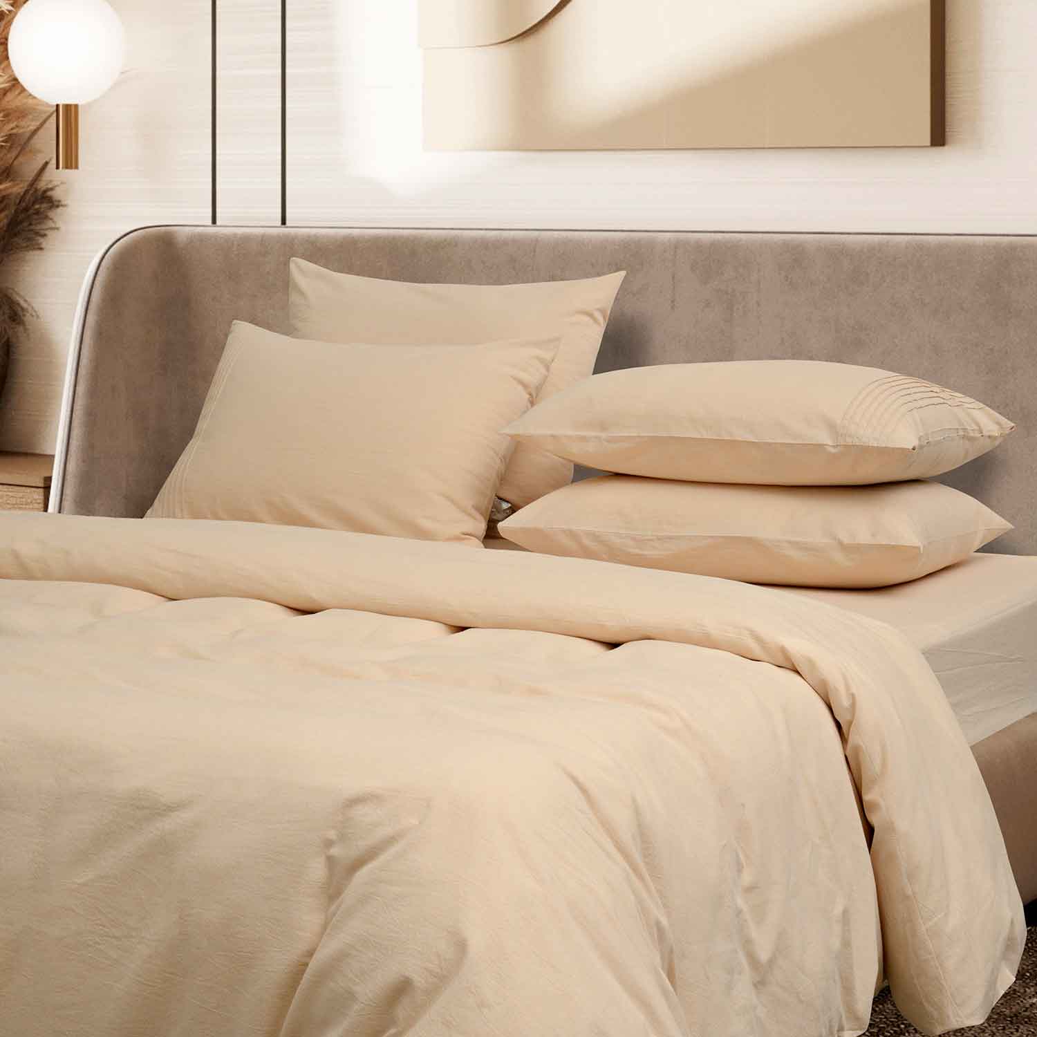 Постельное белье "Сканди" светло-бежевый