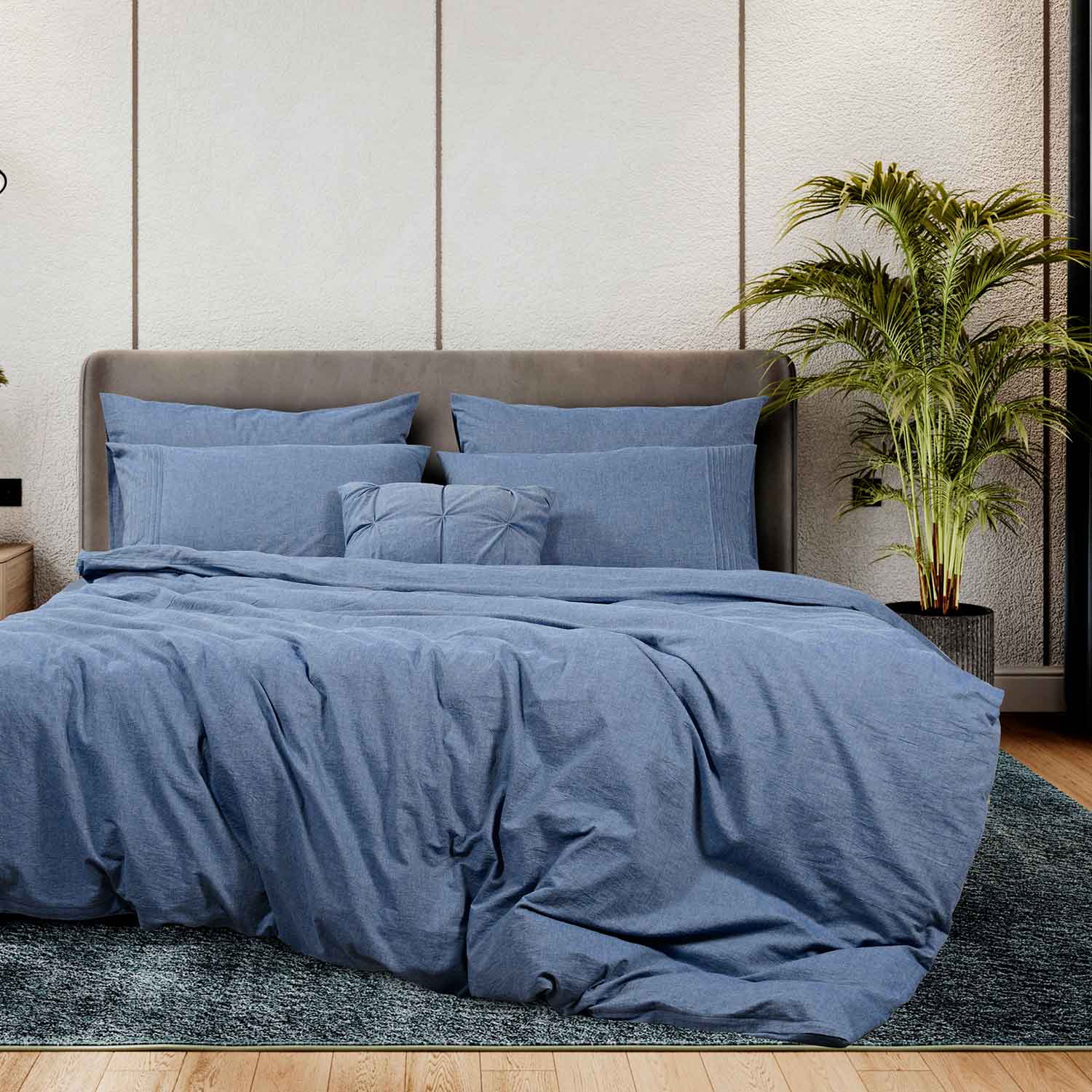 Постельное белье "Сканди" джинс