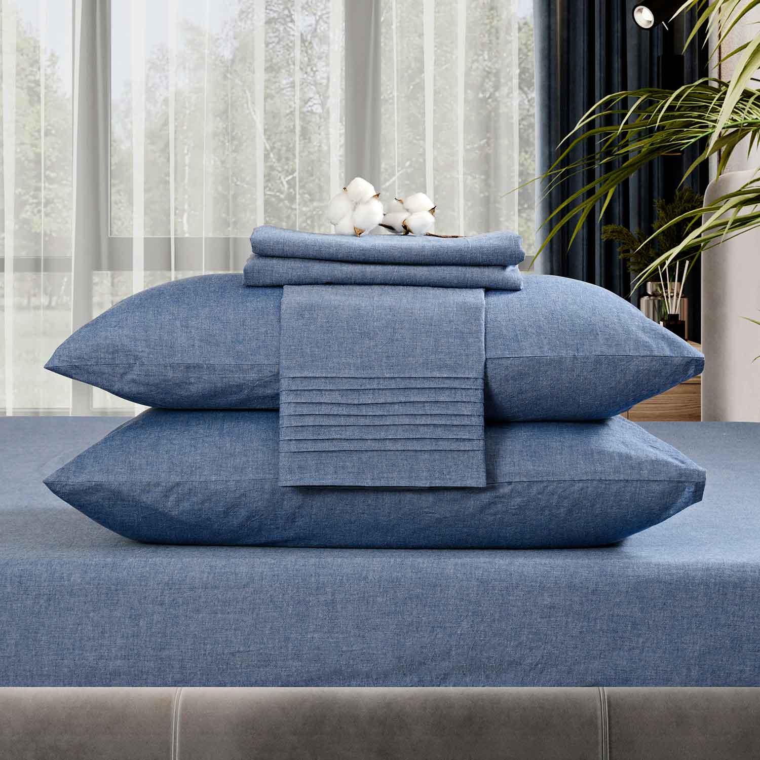 Набор наволочек "Сканди" джинс