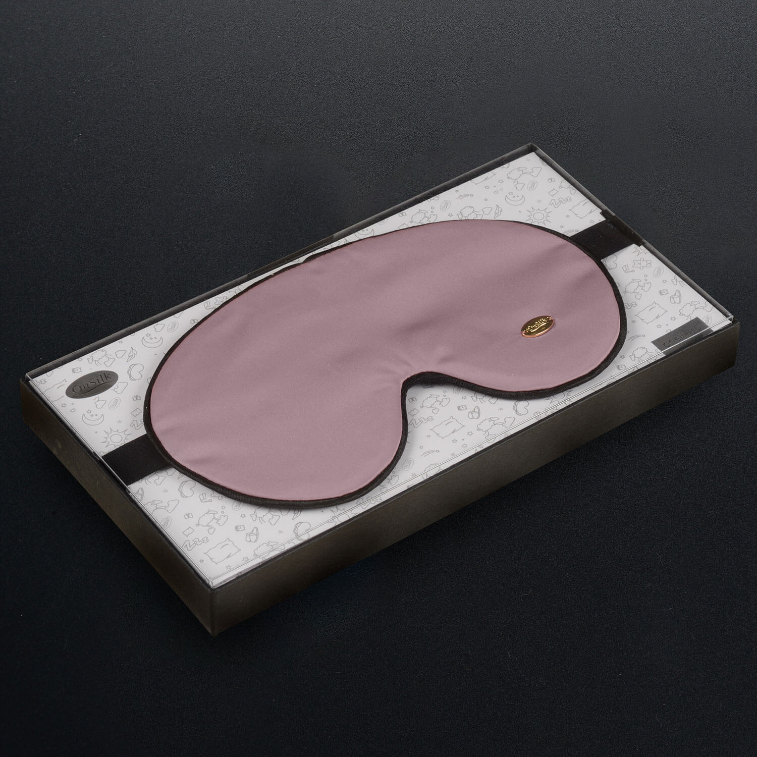 Дорожный набор с шелковой маской для сна "Relax" темный чертополох