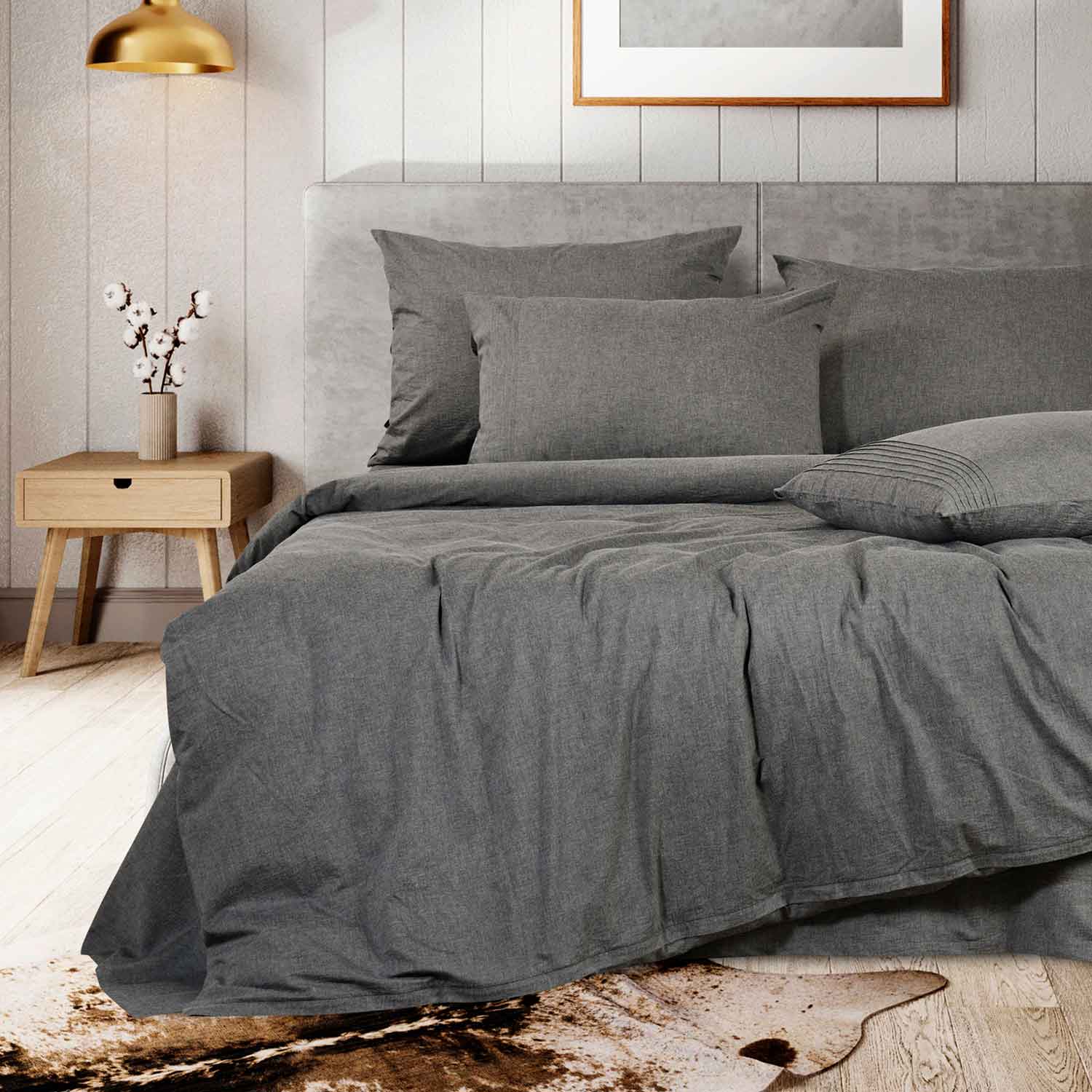 Постельное белье "Сканди" графит
