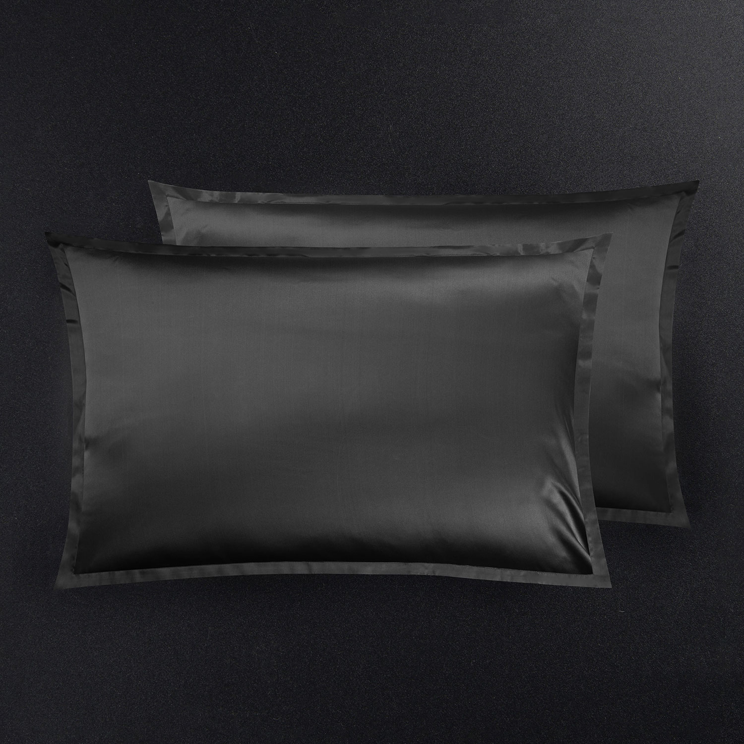 Шелковая наволочка "Shine" черная