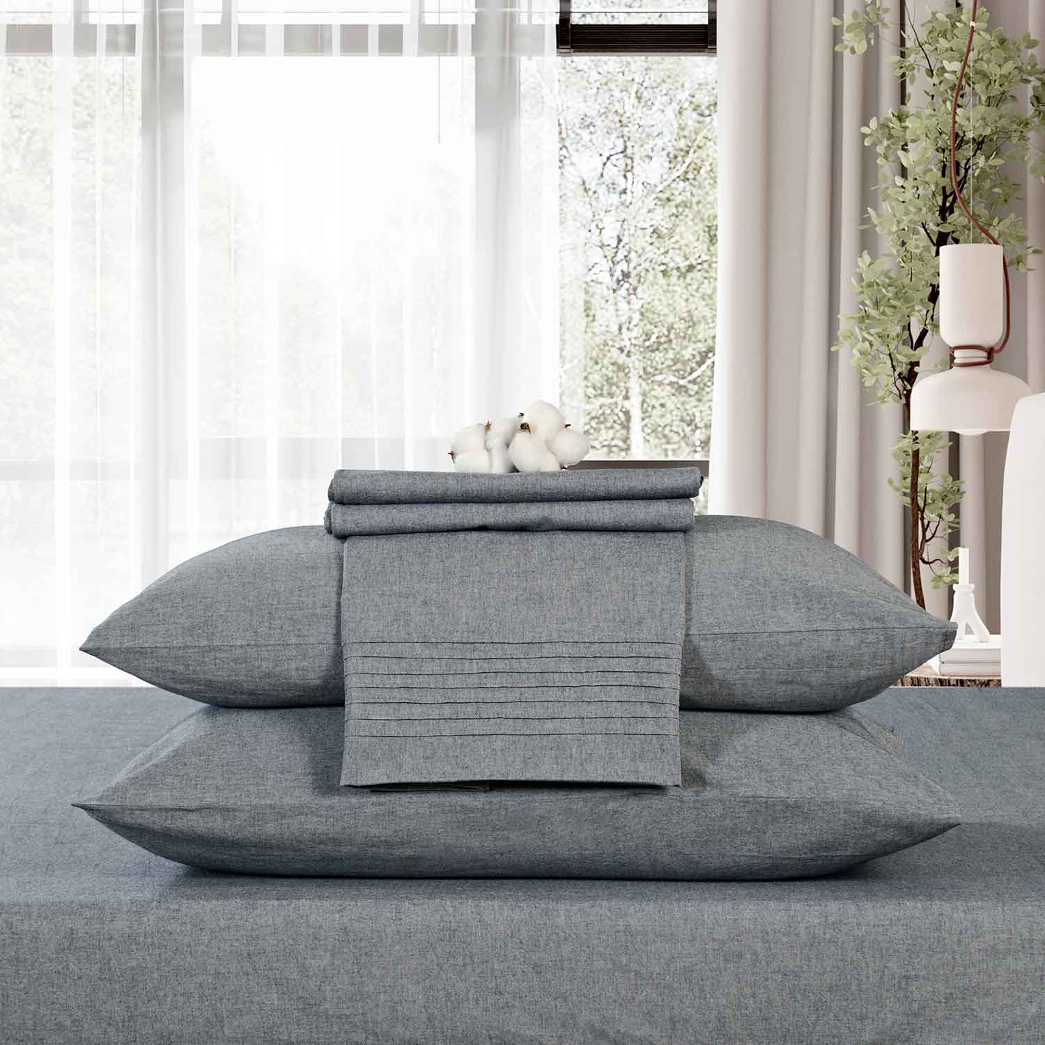 Набор наволочек "Сканди" серый