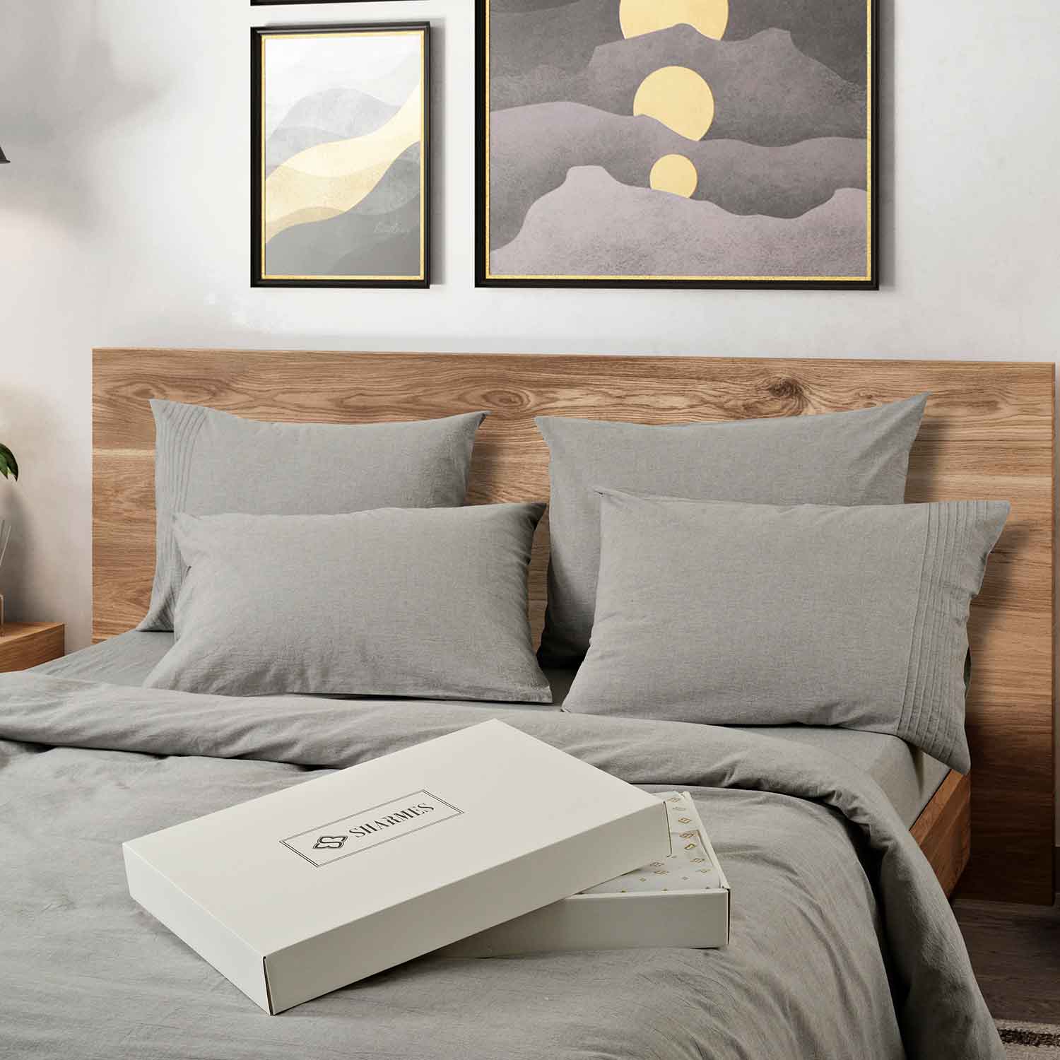 Постельное белье "Сканди" cветло-серый