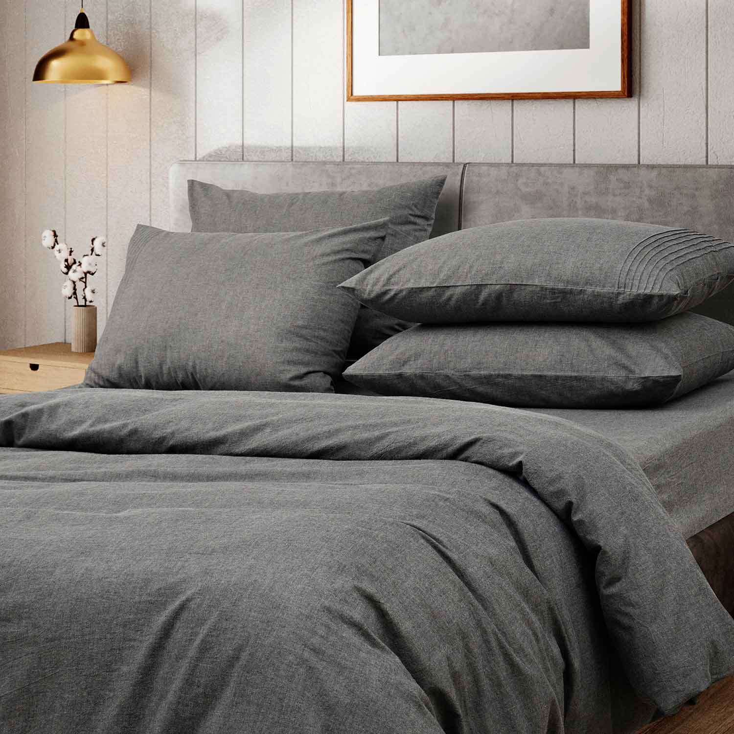 Постельное белье "Сканди" графит