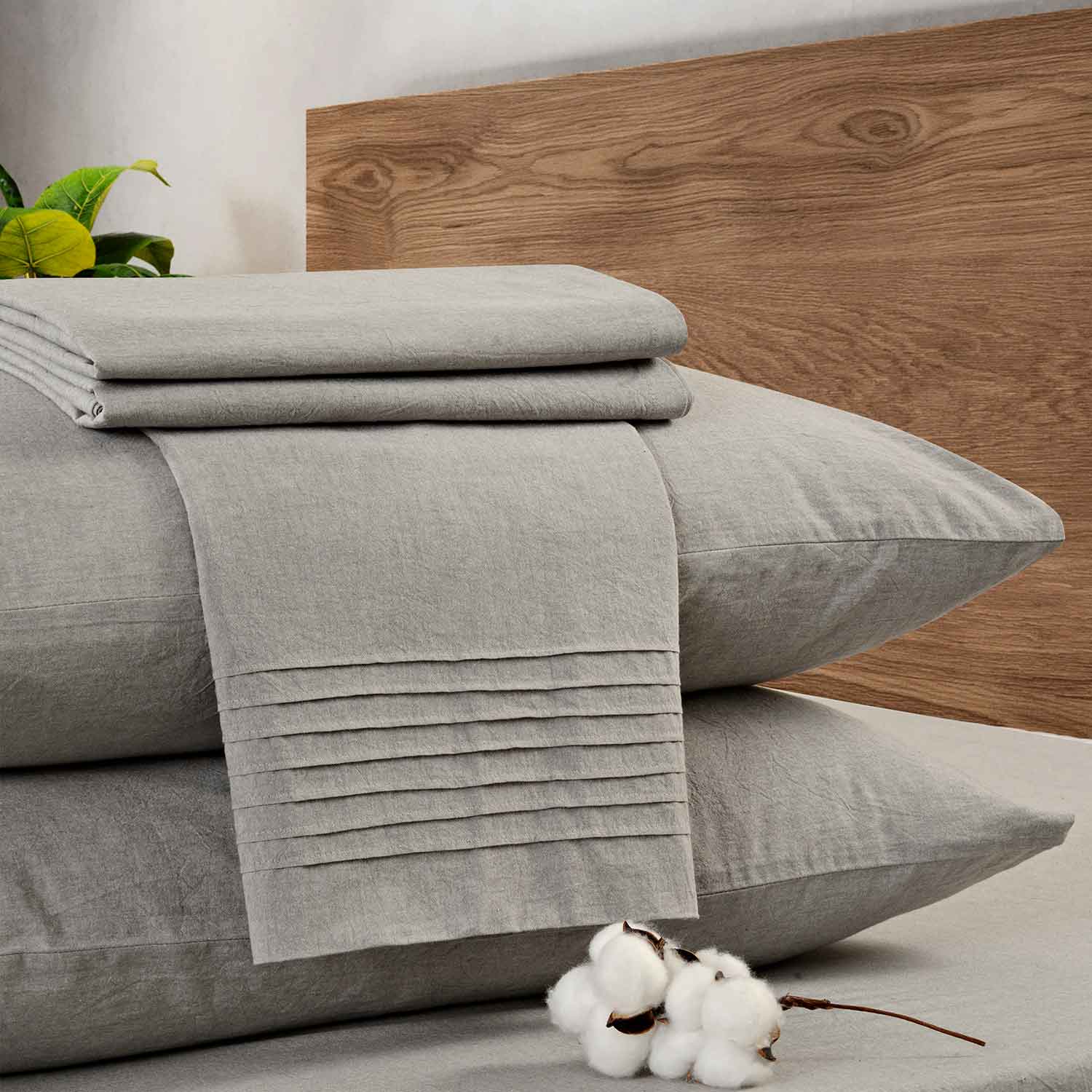 Набор наволочек "Сканди" светло-серый